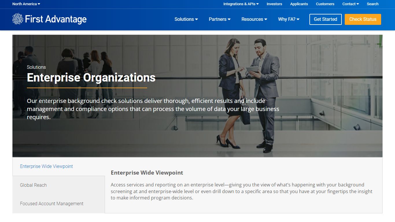 Enterprise Background Checks & Screenings | First Advantage - North America